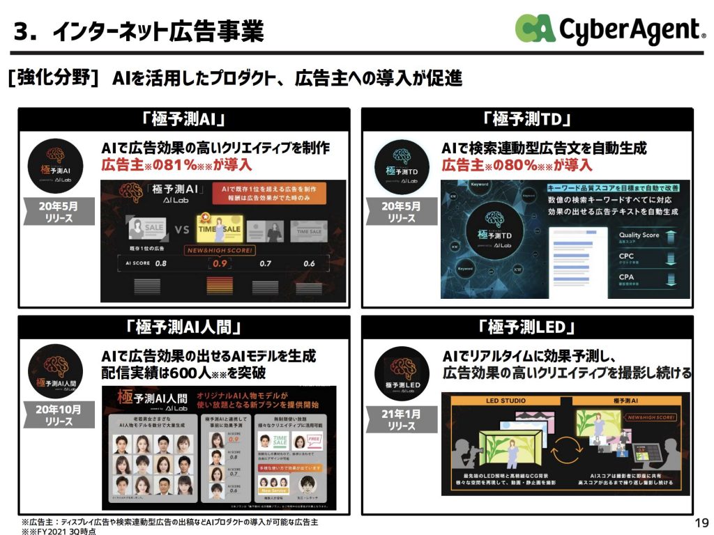 サイバーエージェント:インターネット広告事事業トピック