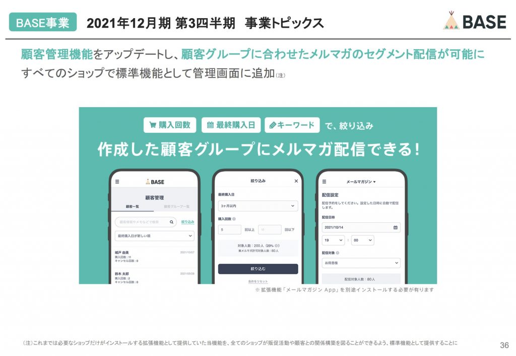 BASE：事業トピックス